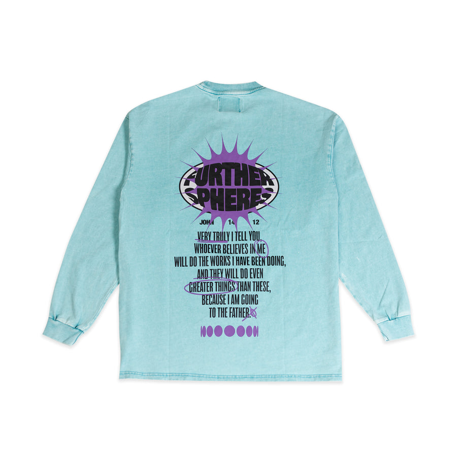 SPHERES ICE BLUE WASHED LONG SLEEVE TEE