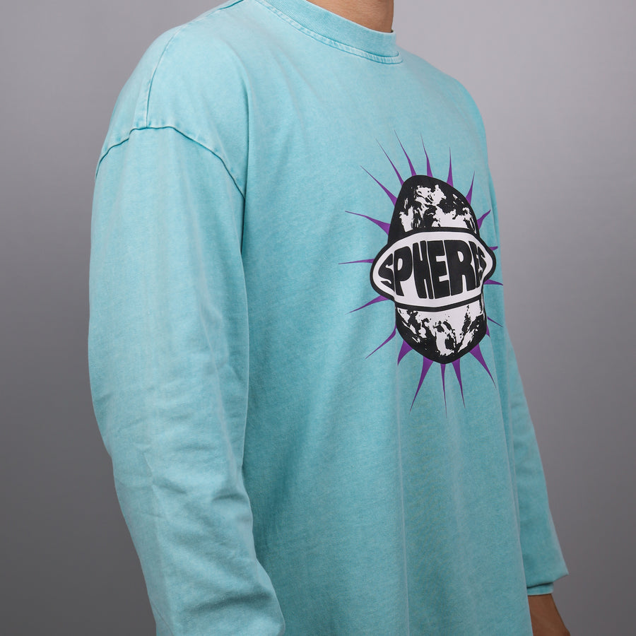 SPHERES ICE BLUE WASHED LONG SLEEVE TEE