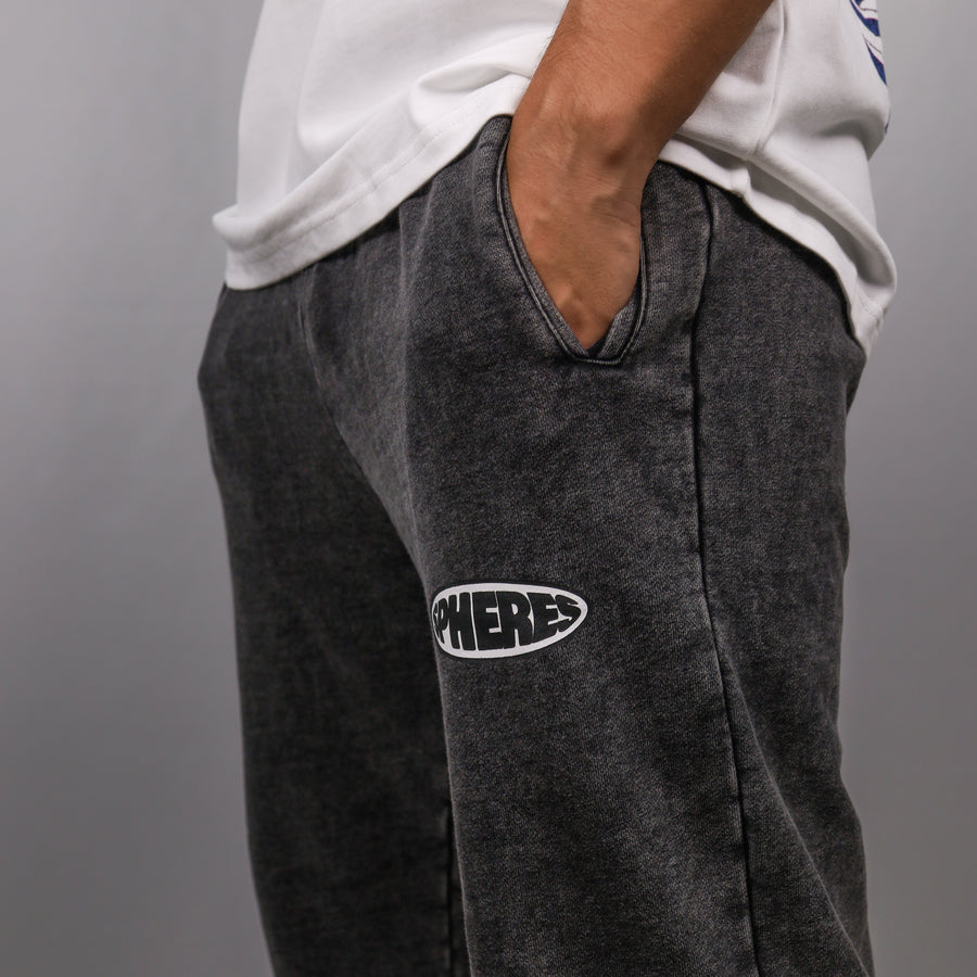 SPHERES LOGO BLACK WASHED JOGGER