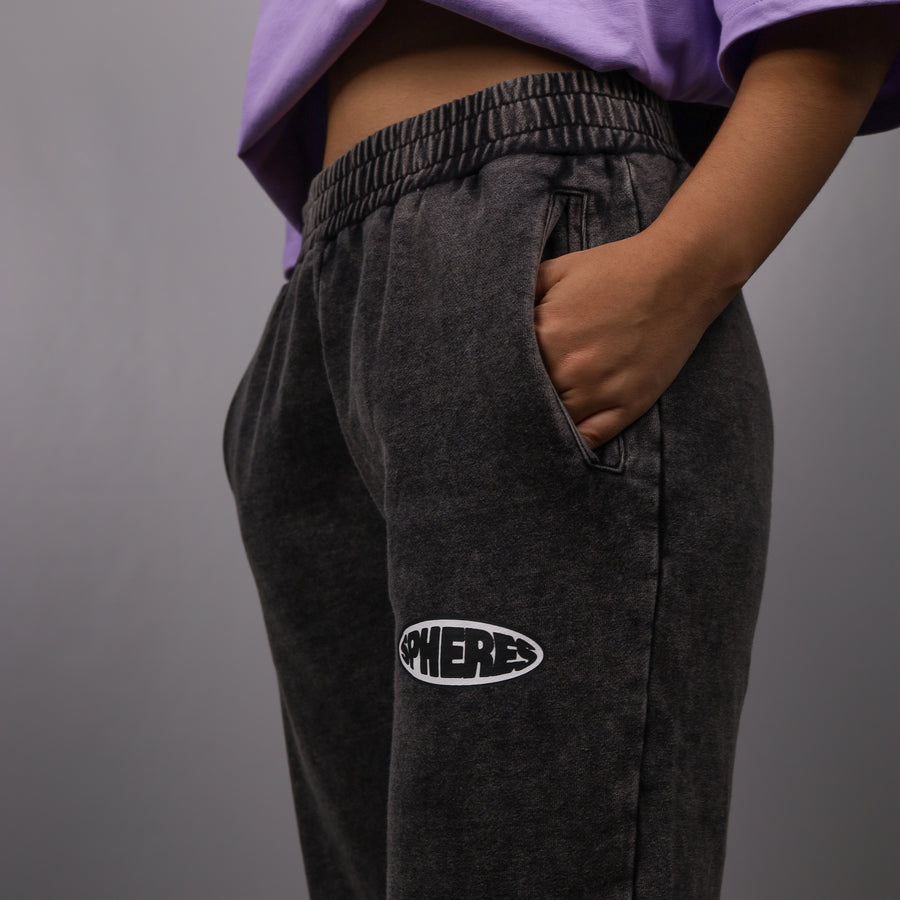 SPHERES LOGO BLACK WASHED JOGGER